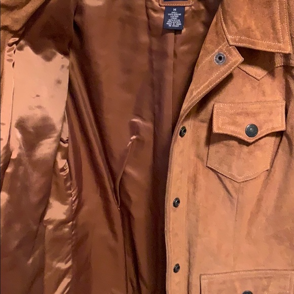 Vintage Gap Chocolate Suede Leather Jacket- Medium - Picture 9 of 13